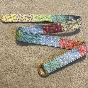 Vineyard Vines Patchwork Belt, D-ring, Size S
